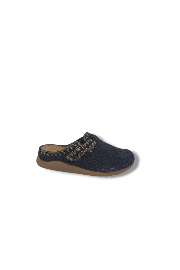 Jasmıne 123 Women's Smoked Buckle Fabric Room Slippers