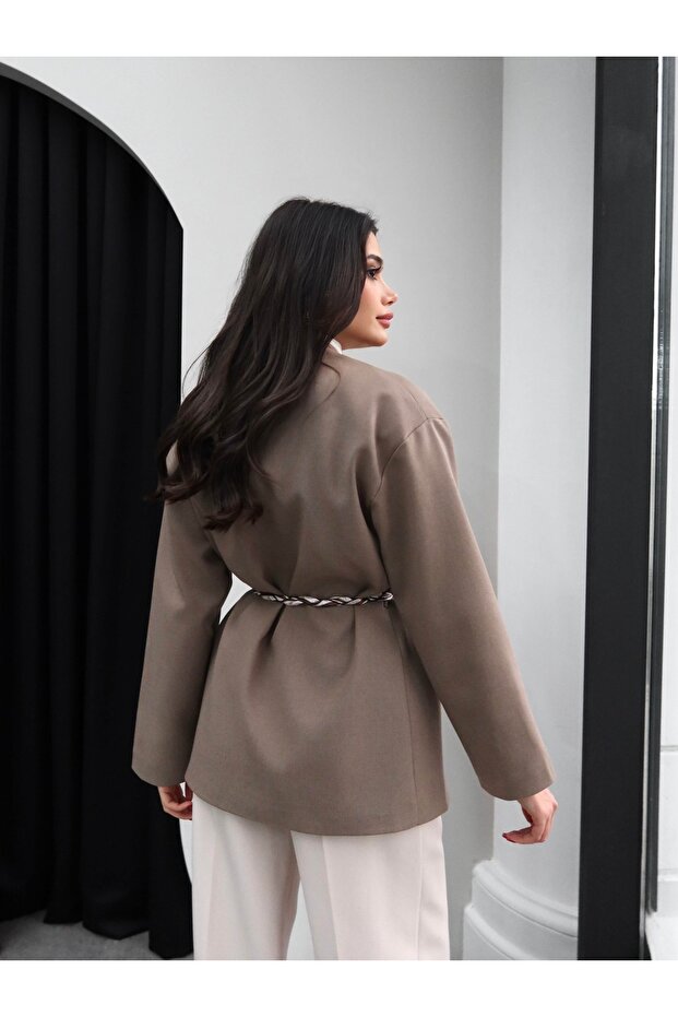 Fular Kemerli Ceket - 5