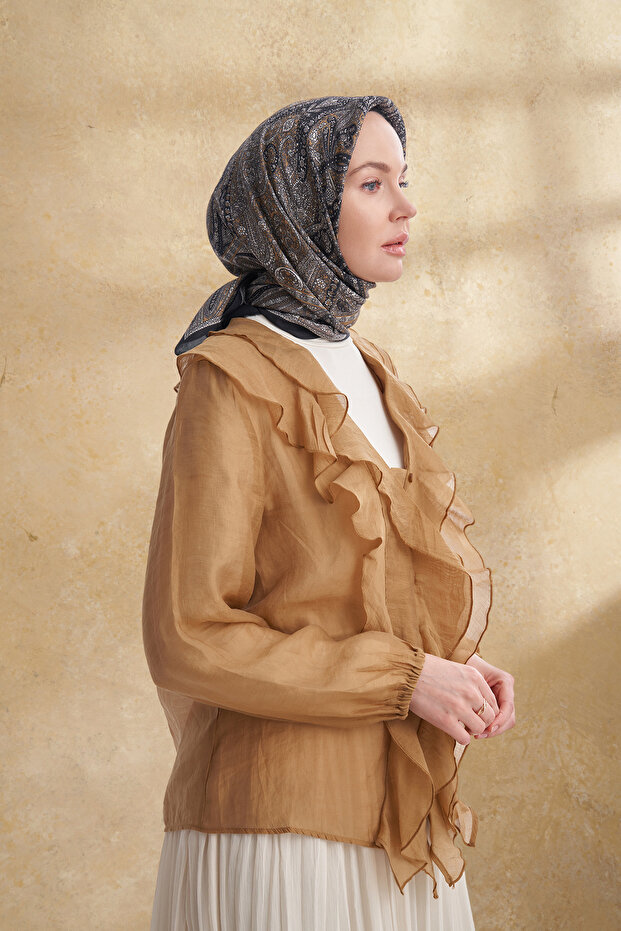 وشاح فلوش فيسكوز بنمط عتيق - 2