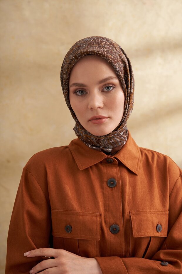 Floş Viscos Vintage Pattern Scarf - 3