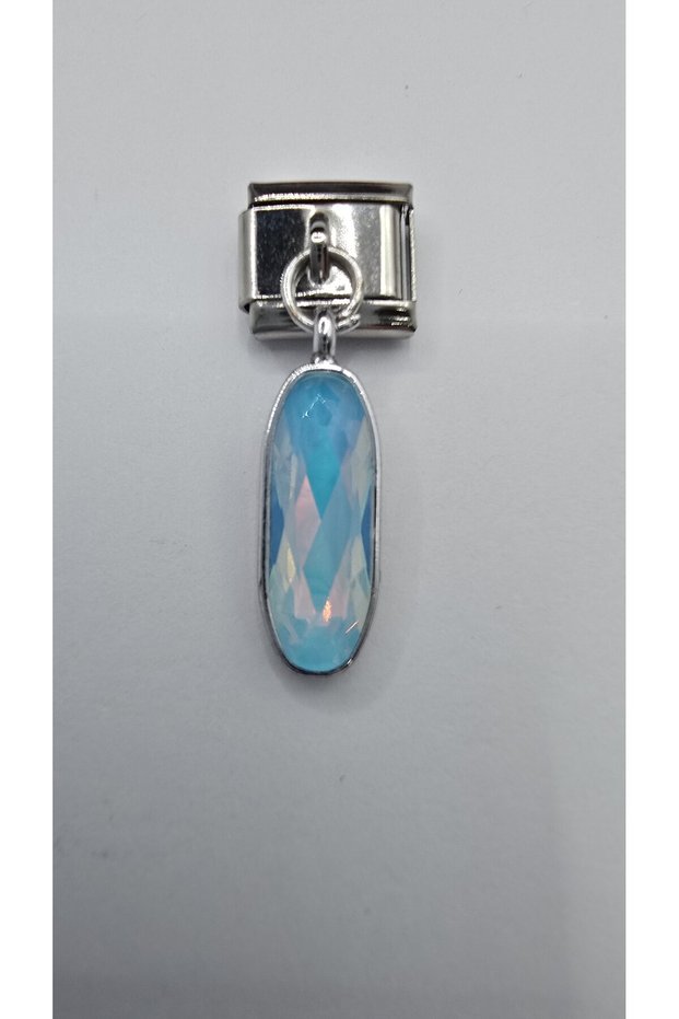(Choose & Combine) Buy 3, Pay for 2! 316L Stainless Steel Italian Bracelet Compatible Charm Blue Stone