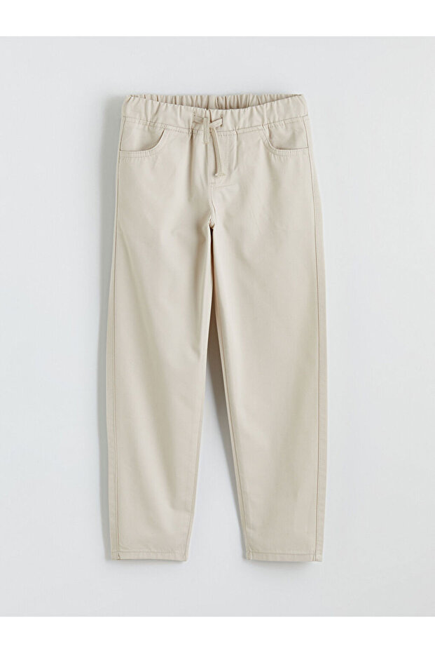 Ecru Slim Fit Boys' Trousers