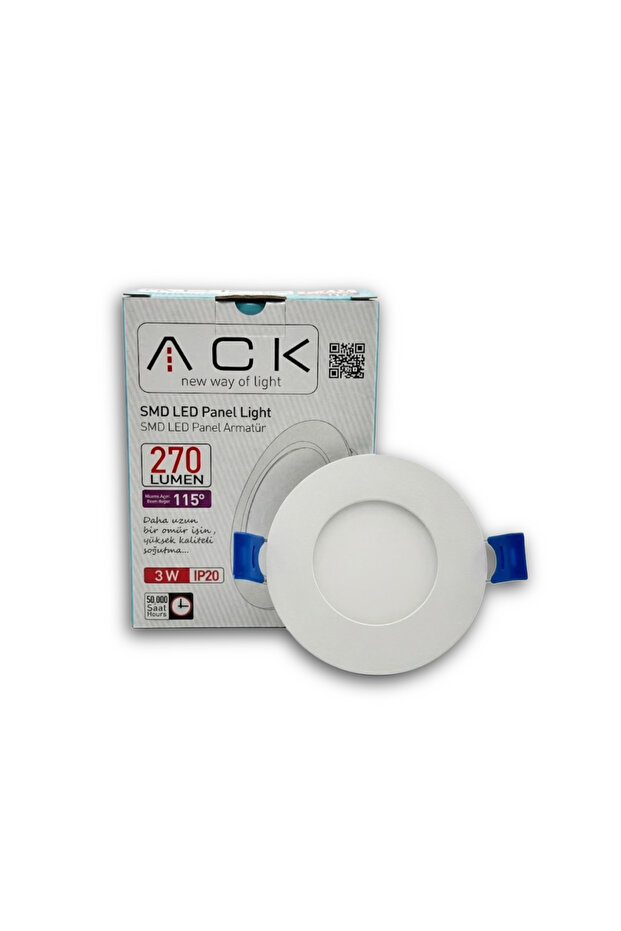 3W Sıva Altı Led Panel 4000K - 1