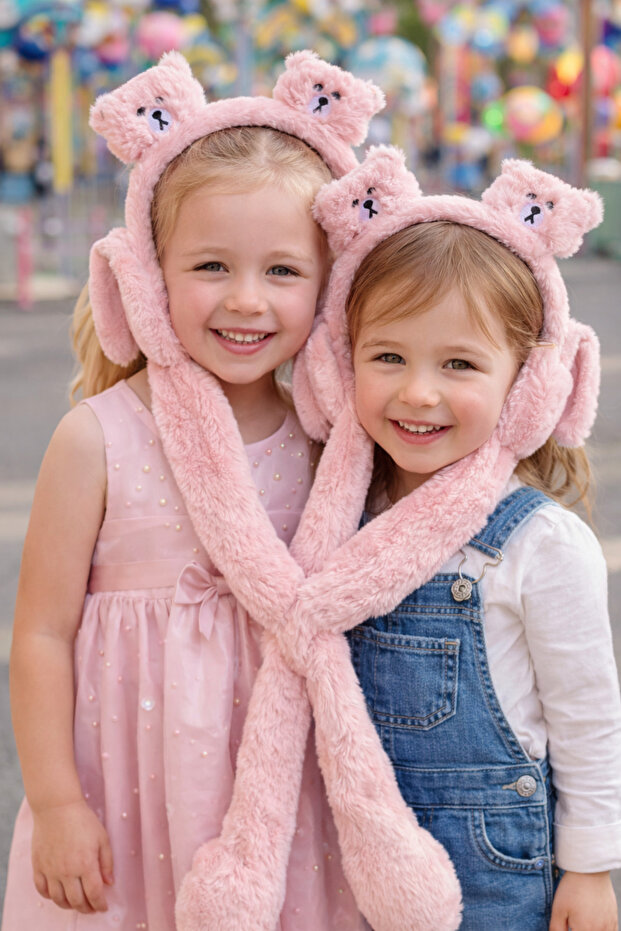 Moving Playful Rabbit Headphone Plush Headphone Colorful for Children and Adults