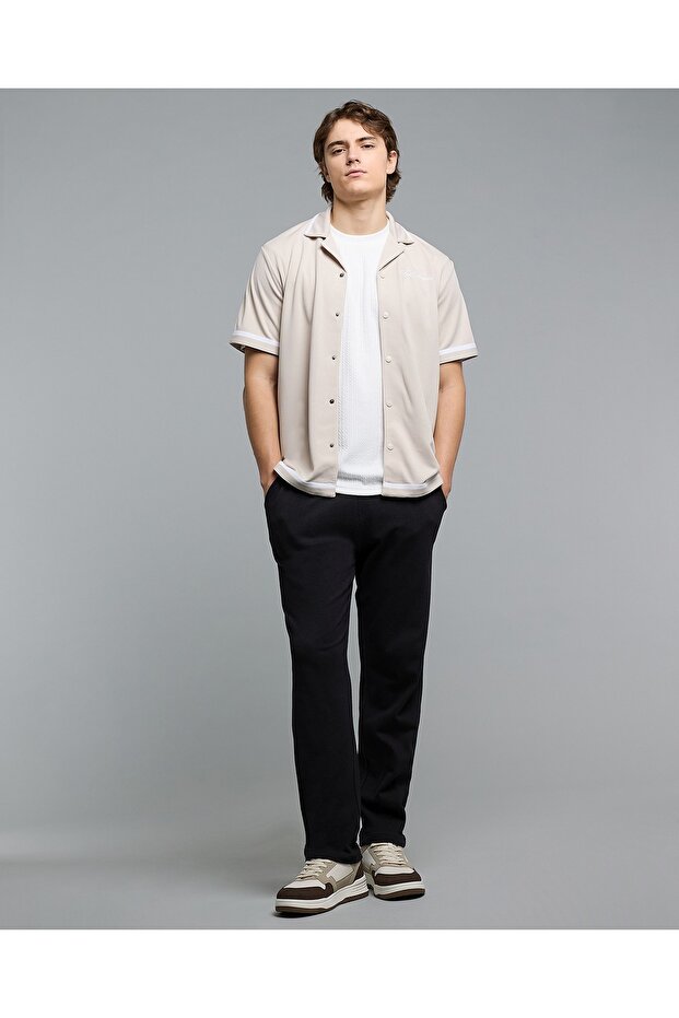 بنطال رياضي سادة بخصر برباط - 2