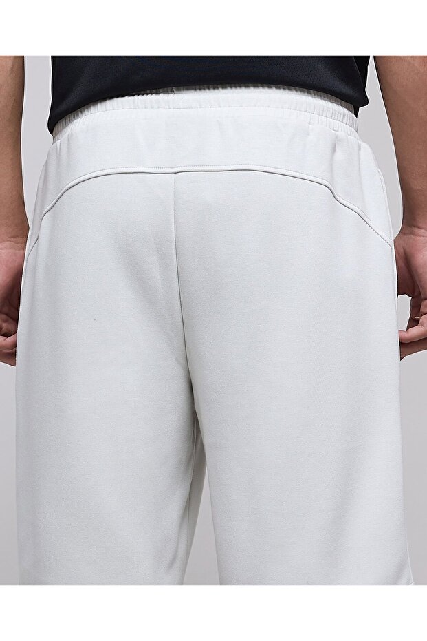 شورت رجالي رمادي سادة بخصر برباط - 5