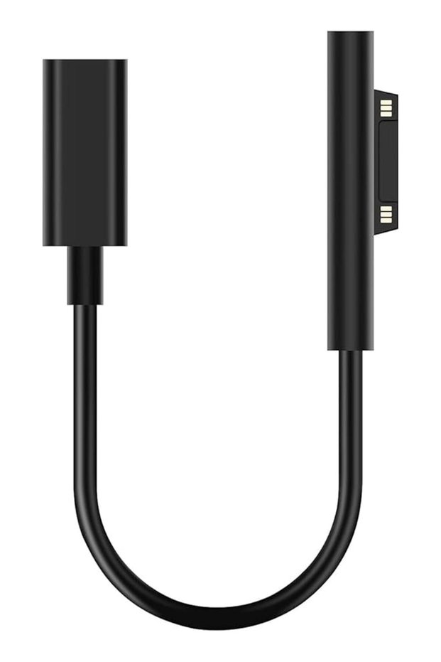 Cable Type C, Female to Microsoft Surface, 65W PD Fast Charge, Magnetic 15v / 3a, Type C Charge for