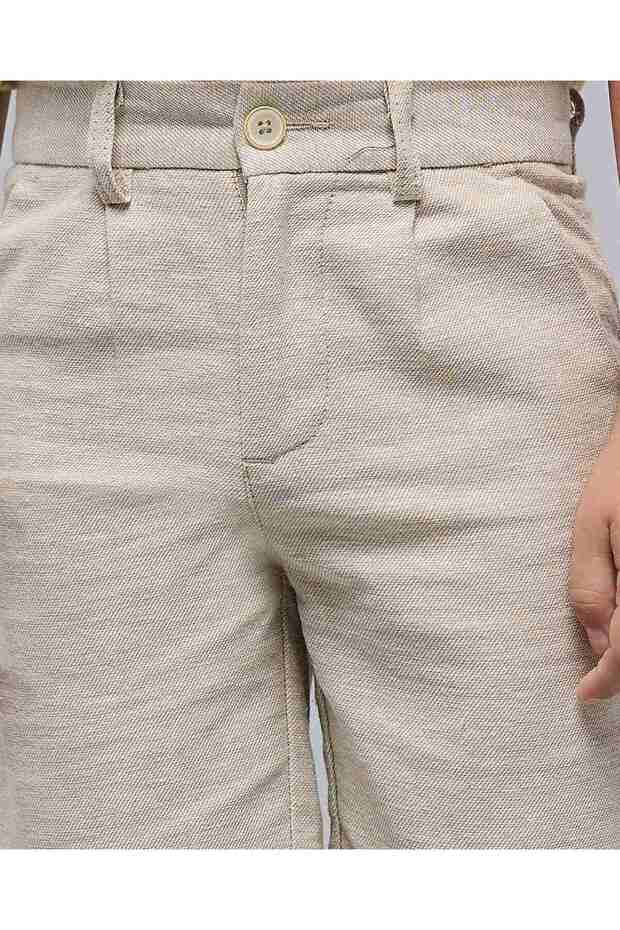 شورت بيج سادة للأولاد مع إغلاق بأزرار - 5