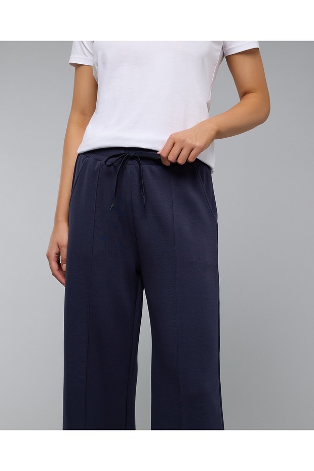 Solid Sweatpants With Drawstring Waist - 5