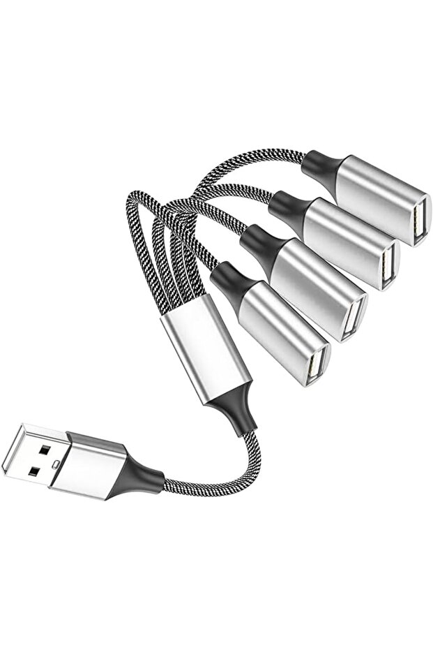 4USB Extention Cable, USB 1 Male to 4 Female Extension Cord Connector, Dual Double USB Port Extender