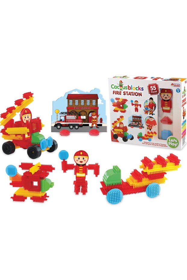 Fire Brigade Block Set 55 Pieces + Educational Toy + Motor Skills + Ages 3+ + Professional