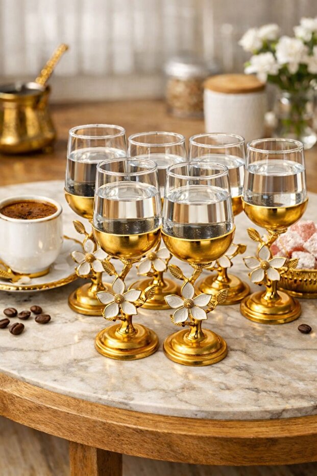 Set of 6 Coffee Side Water Glasses
