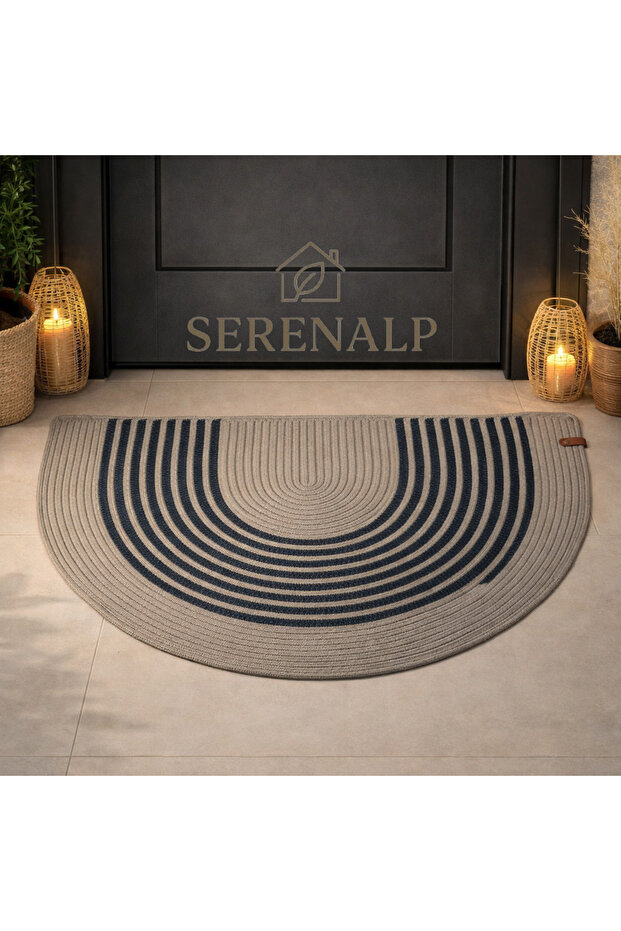 Yarımay Door Mat for the Front Door, Handmade Decorative Doormat, Gift Dowry Box