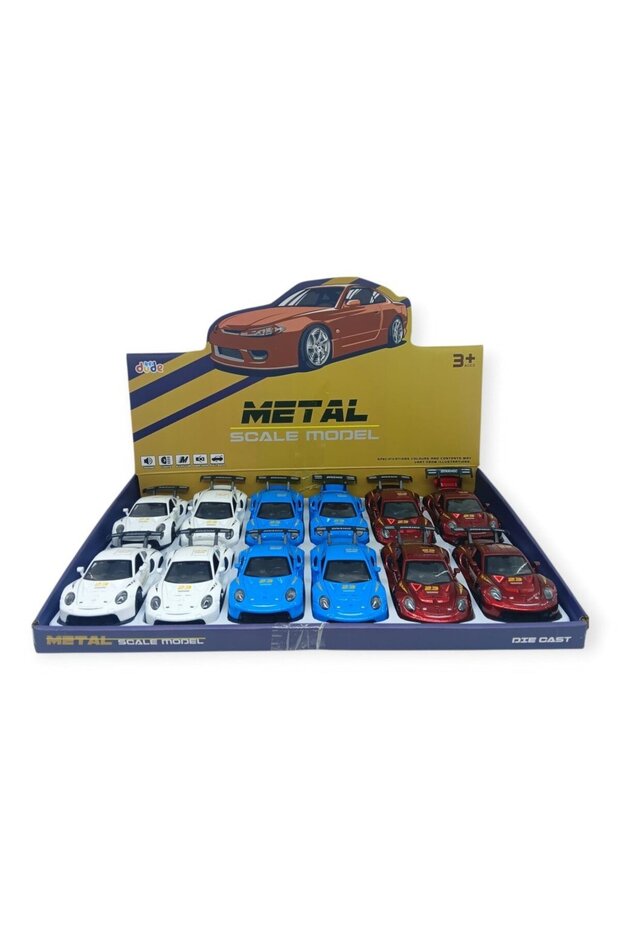 - Ç/B SESLİ IŞIKLI PORSCHE ARABA 1 Adet - 1