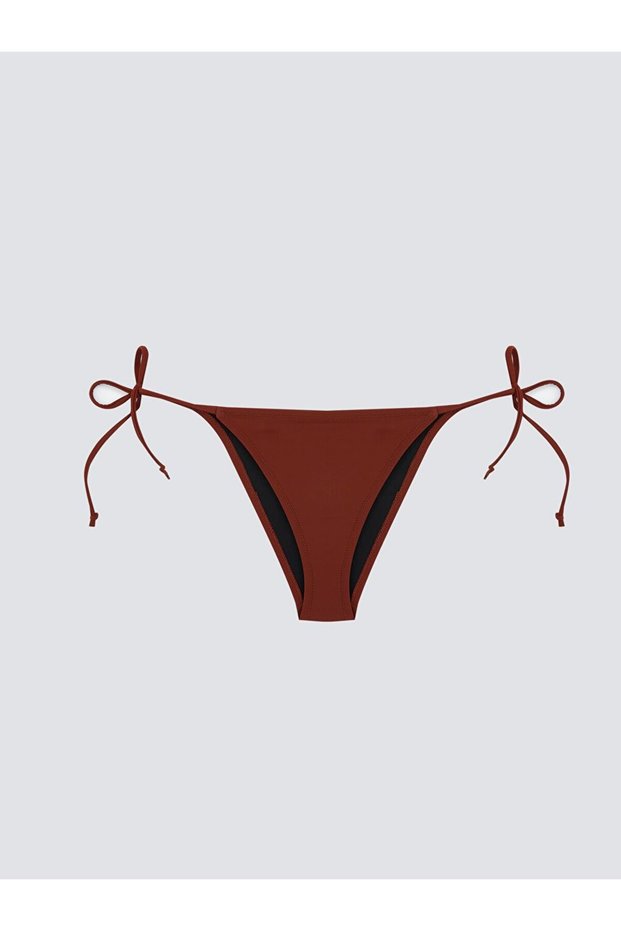 Plain Tie Detailed Women's Bikini Bottom