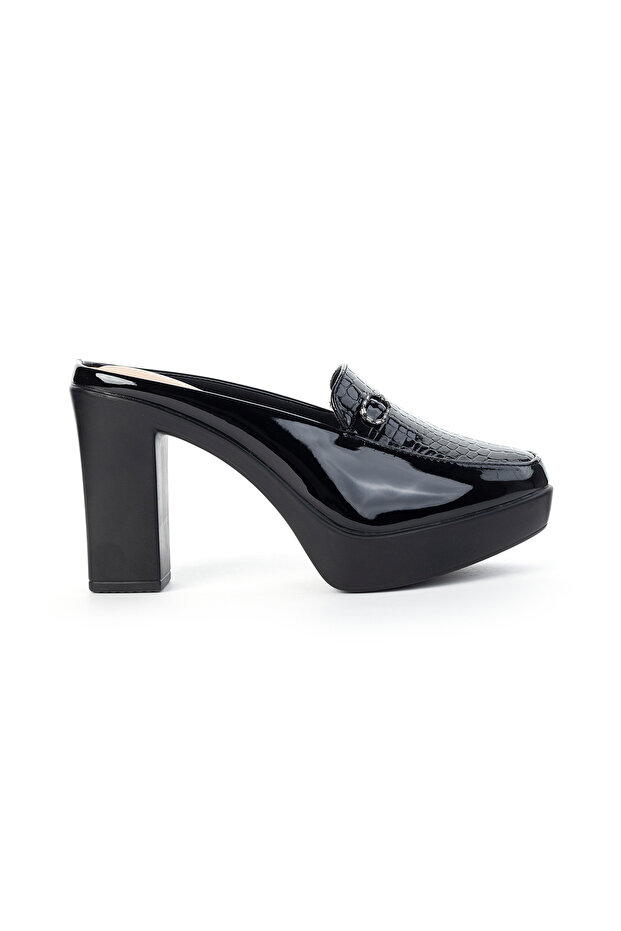 حذاء ميوول نسائي بكعب عريض وقاعدة سميكة – Women’s Platform Block Heel Mule