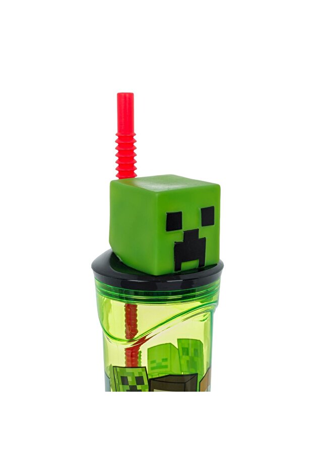 Plastic Cup with 3D Straw - 3