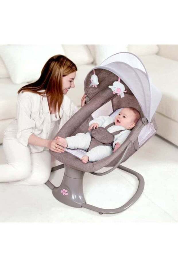 3-in-1 Deluxe Baby Bassinet - Multi-Functional Rocker Sleeper with Music, Vibration, Mosqui