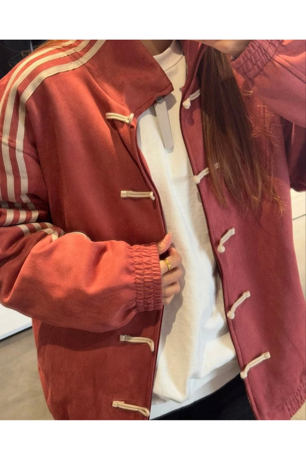 Chinese Buttoned Oversized Unisex Jacket (3 Threads) - 2