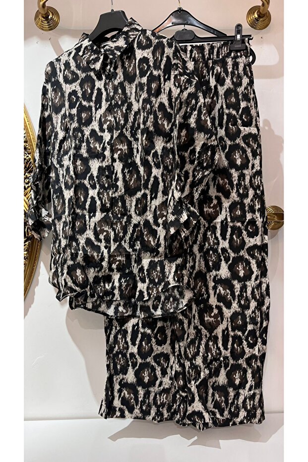 Leopard Patterned Double Suit - 4
