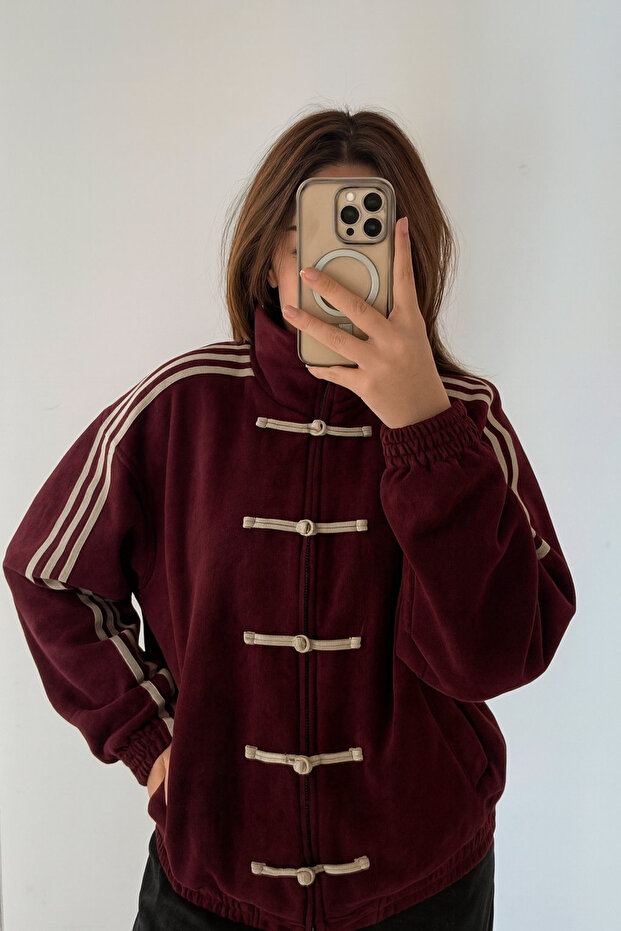 Chinese Buttoned Oversized Unisex Jacket (3 Threads)