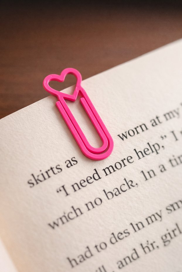 10-Piece Heart-Shaped Paper Clips – Decorative Office & Agenda Paper Clips