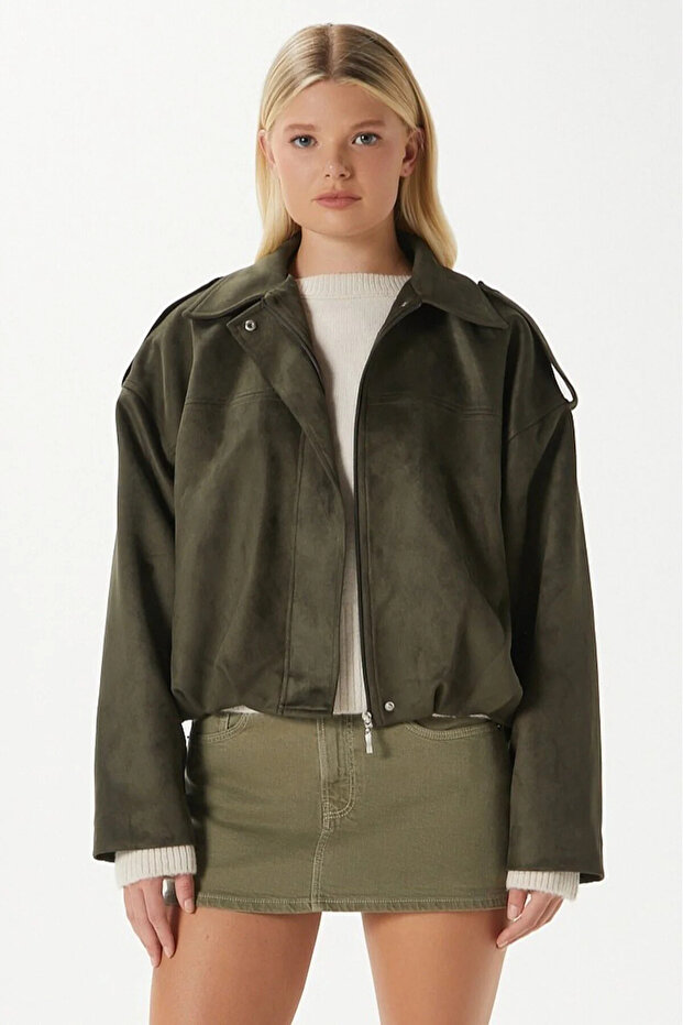 سترة من جلد الغزال بومبر - 4