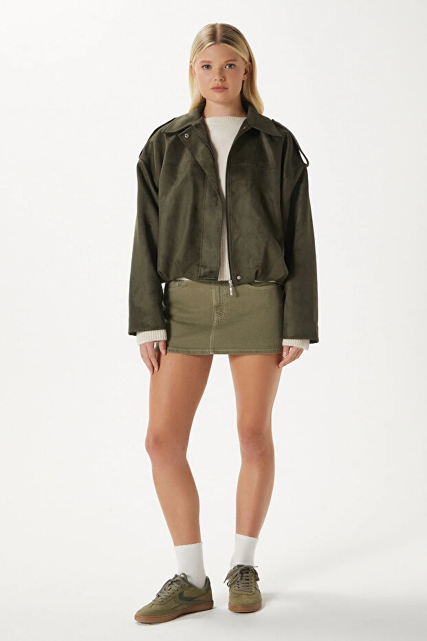 سترة من جلد الغزال بومبر - 5