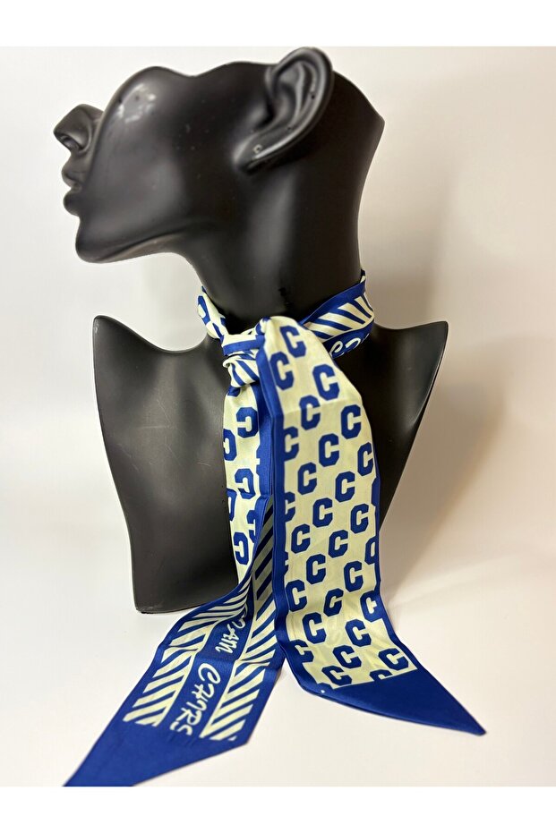 Patterned Thin Scarf, Ribbon (6X85 cm)