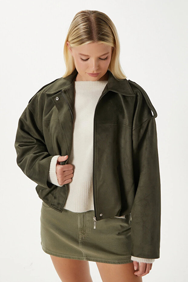 سترة من جلد الغزال بومبر - 6