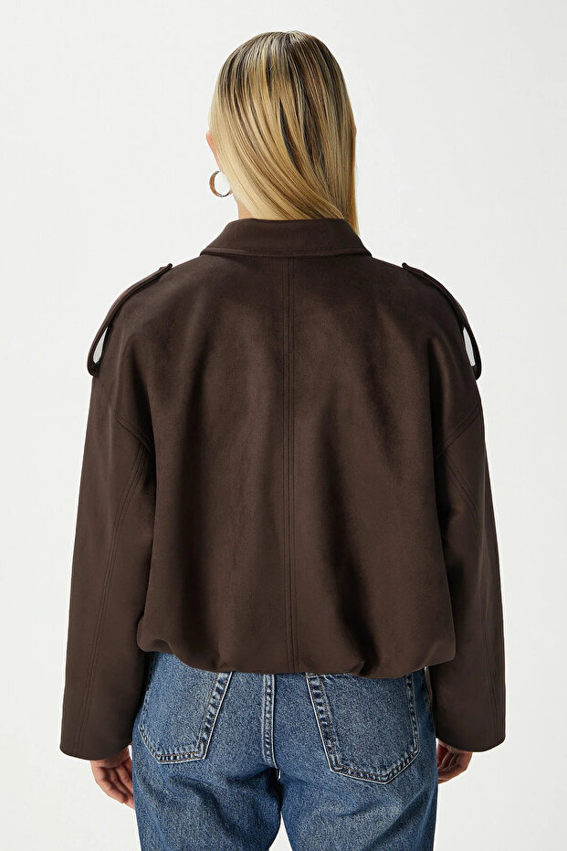 سترة من جلد الغزال بومبر - 5