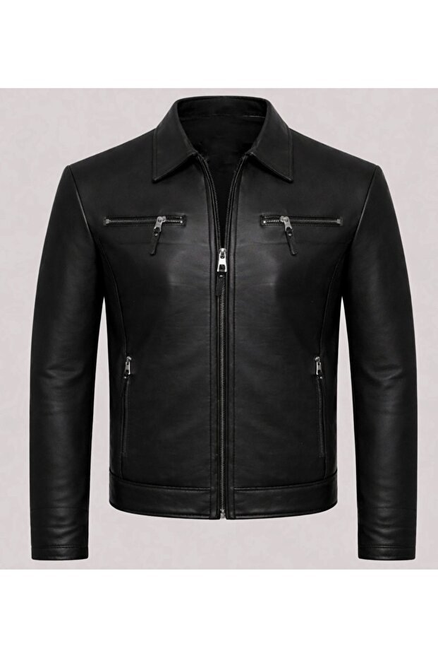MEN'S GENUINE LEATHER COAT