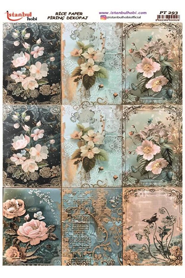 Rice Decopage Paper 30X42Cm Pt-293 Flower