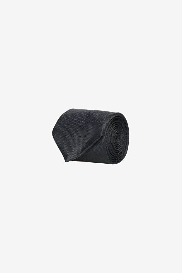 Men's Black Patterned Tie