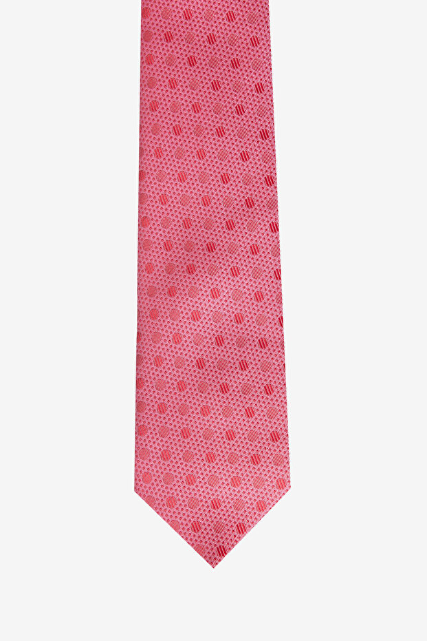 ربطة عنق منقوشة باللون الوردي للرجال - 2
