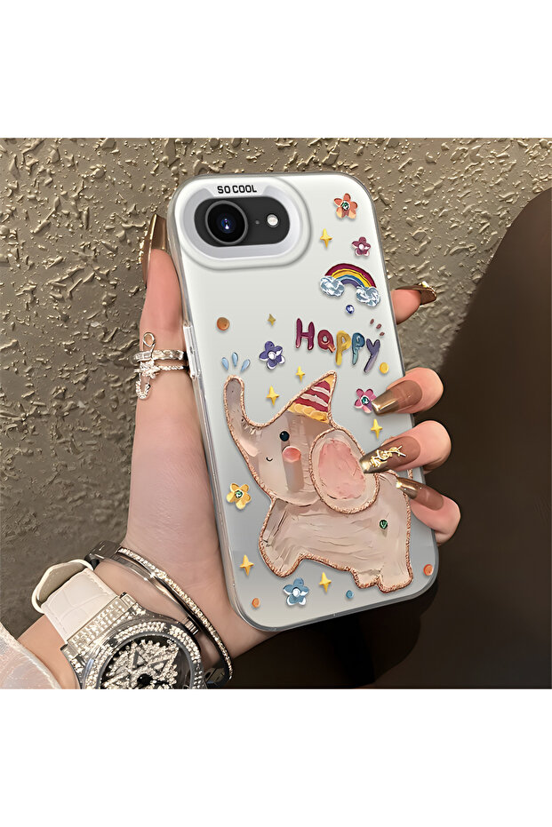 iPhone 16E Compatible Cartoon Elephant Patterns - 1