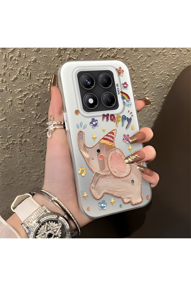 Xiaomi Redmi Note 14 Pro 5g Compatible Cartoon Elephants Patterns