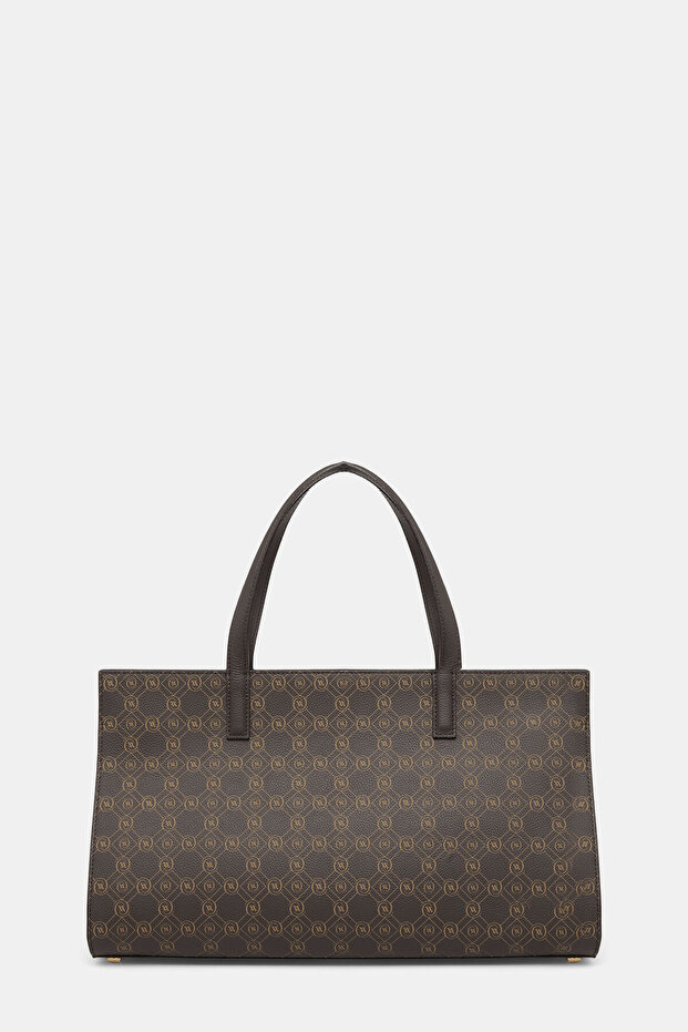 KAHVE MONOGRAM DERİ ÇANTA - 3