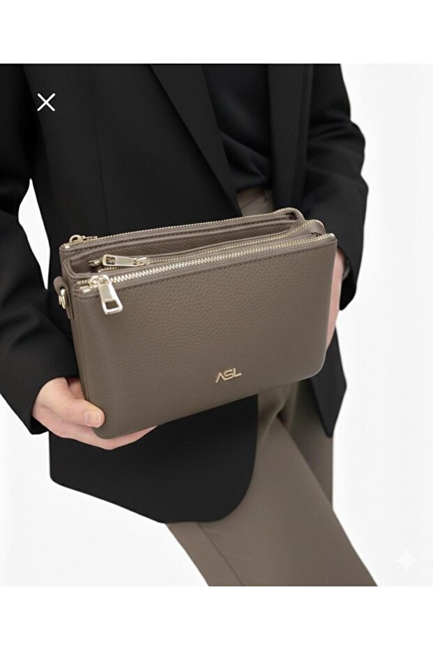 Women's Multi-Compartment Stylish Quality Leather Crossbody Bag Suitable for Daily Use 733
