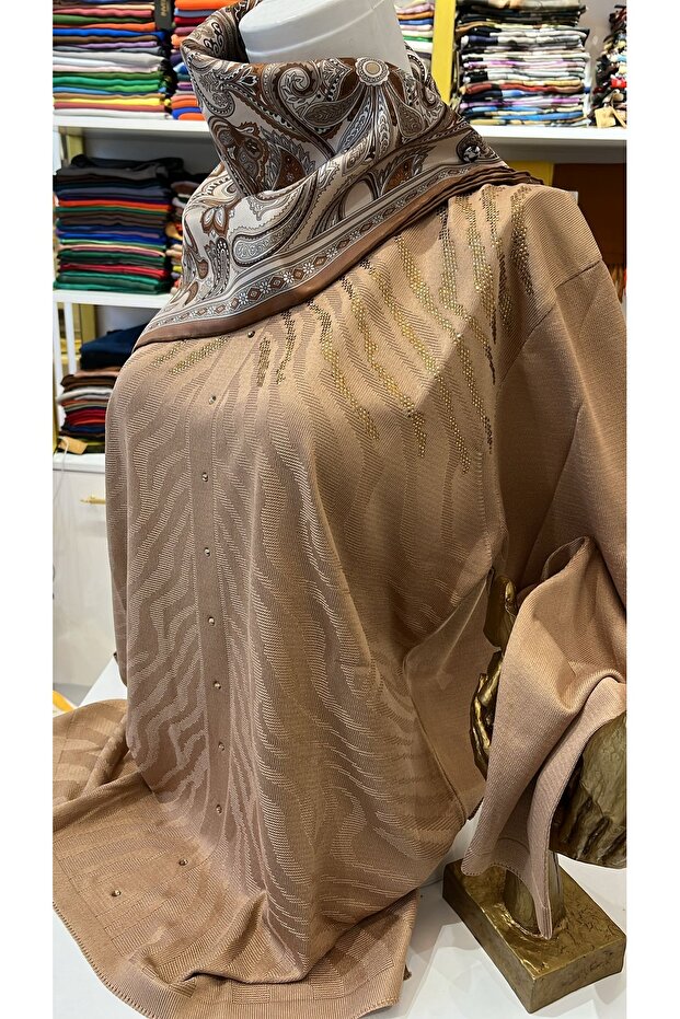 Çelik Örme merserize taş detaylı Bluz - 3