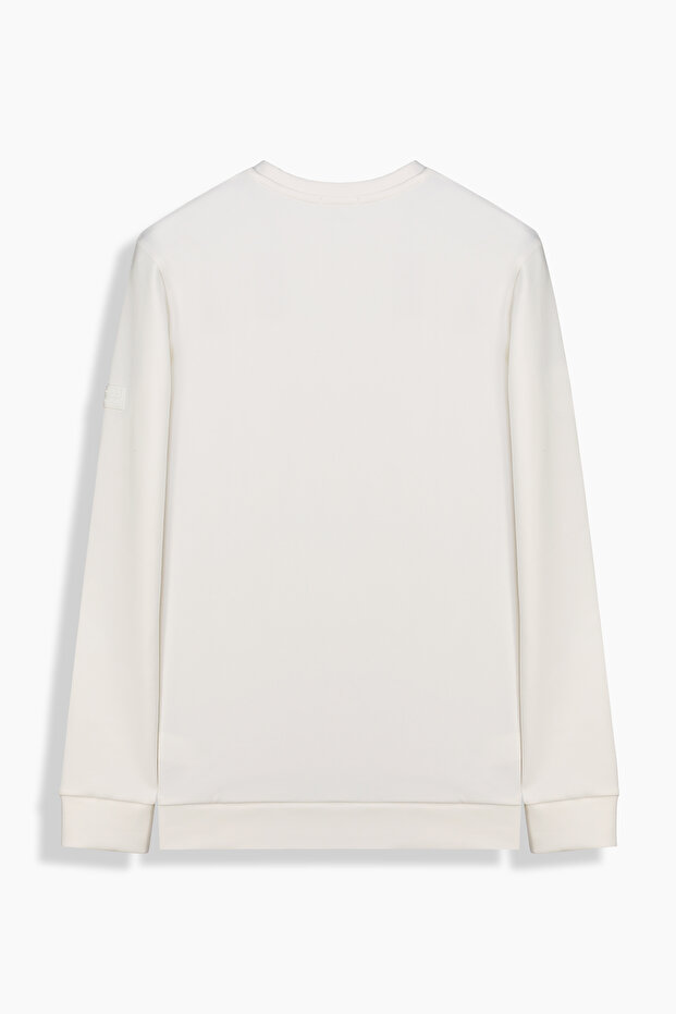 İNTERVİEW O Yaka Ekru Casual Sweatshirt - 2