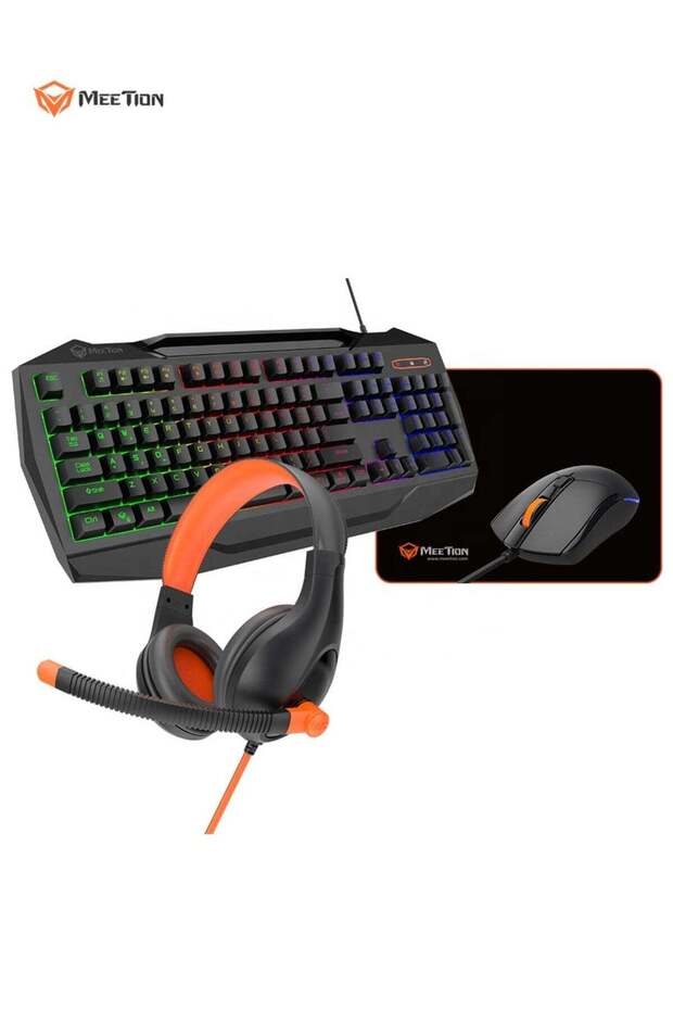C490 Gaming Combo – Wired Keyboard, Mouse, Headset & Mouse Pad 4-in-1 PC Gaming Kit