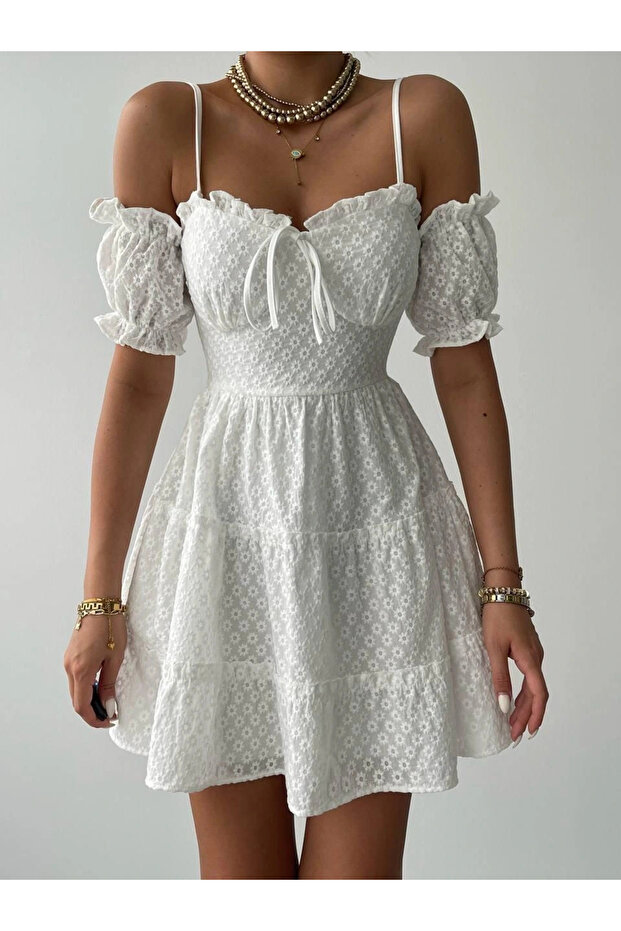 Lucca Kolu Lastikli Mini Elbise - 2