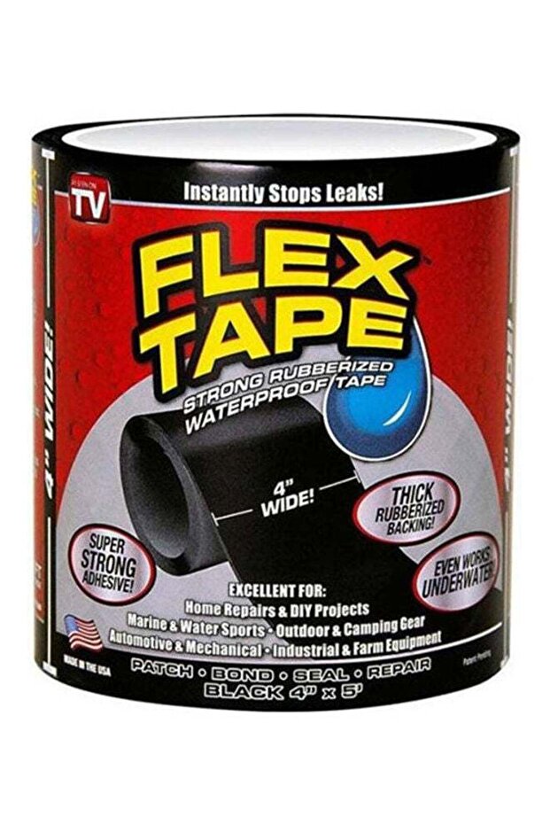 Waterproof Flex Tape Black 60x4cm
