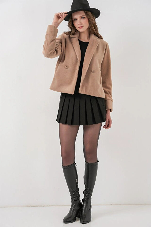 Short Cashmere Jacket 0725 - Biscuit - 2