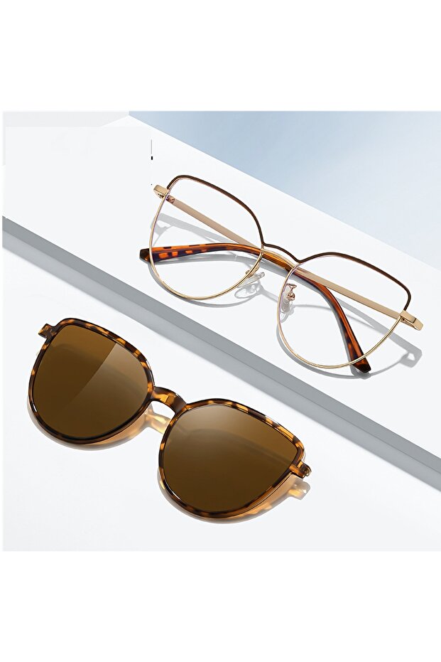 New Women's Polarized Magnetic Sunglasses Set – Anti Blue Light with Metal Frame