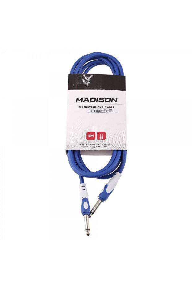 كابل جيتار MIC000-3M-BL (3 أمتار أزرق) | كابل ملون يمنع الفوضى
