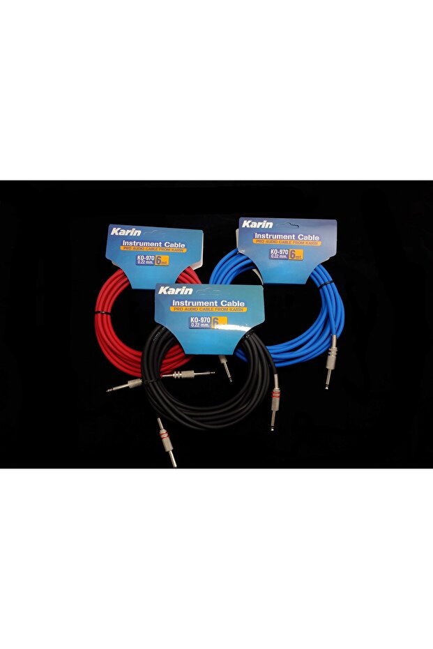 Ko 970 6M-Bl Instrument Cable (6 Meters Blue) | Stylish Blue Color Tangle-Free Flexible Design Confidence