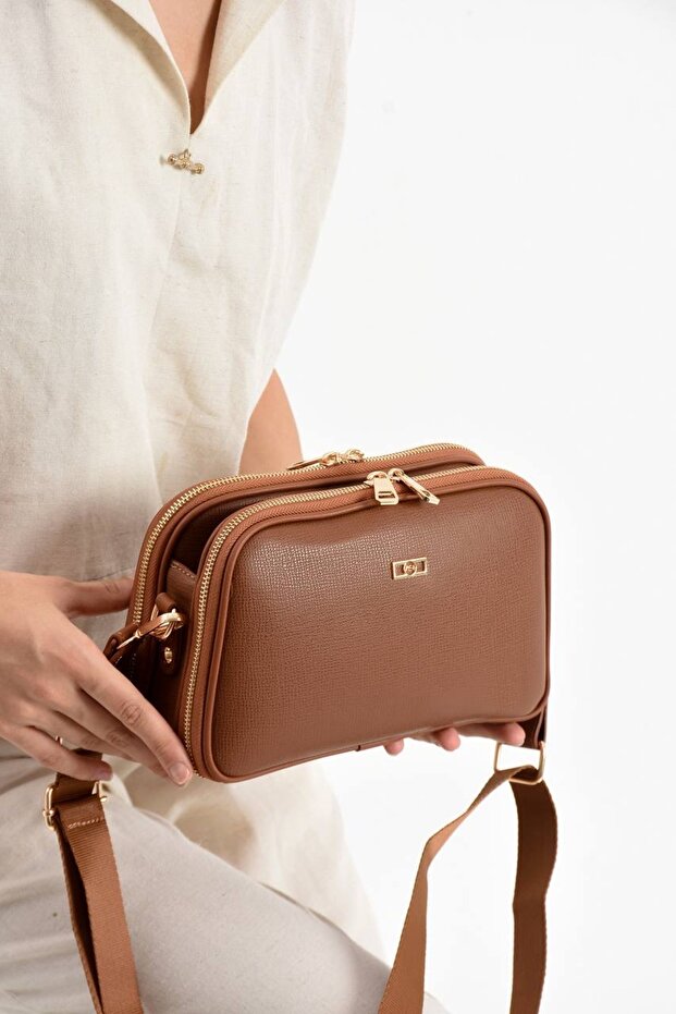 High Quality 5-Compartment Lined Long Strap Multi-Useful Crossbody and Shoulder Bag 724