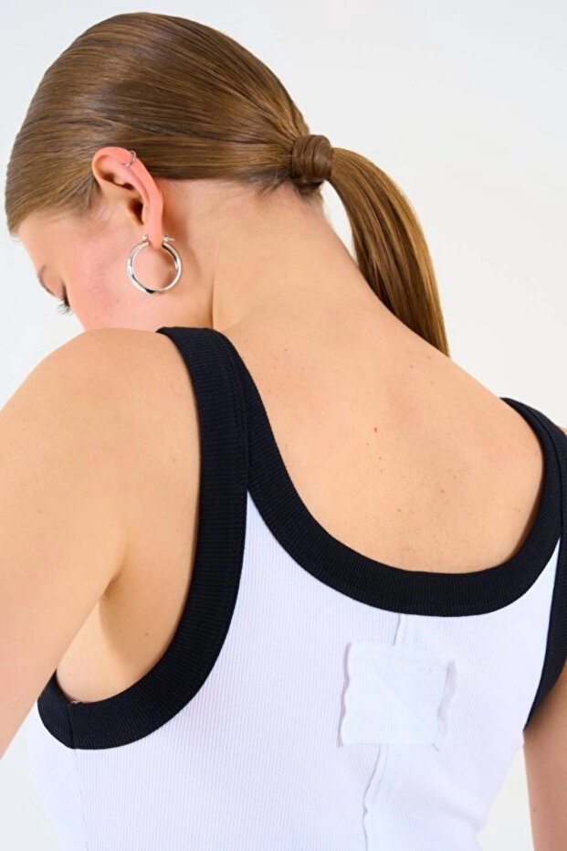 قميص داخلي بلونين - أبيض-أسود - 4